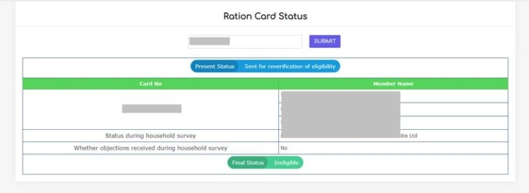 AP Ration Card Status 