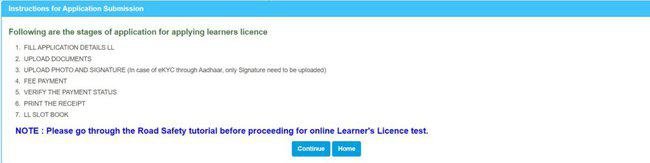 Status of Learning Licence