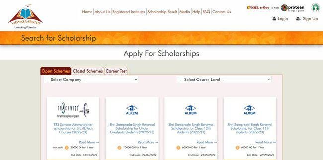 Vidyasaarathi Scholarship