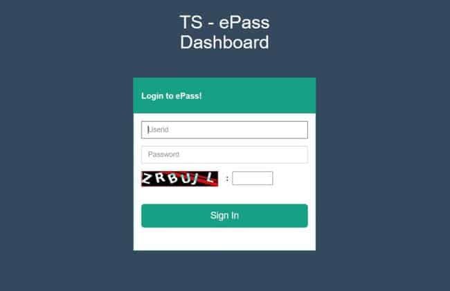 Dashboard User Login