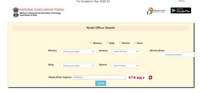 Search District Wise Nodal Officer