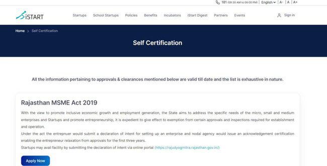 Self Certification