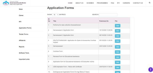 Downloading Application Forms