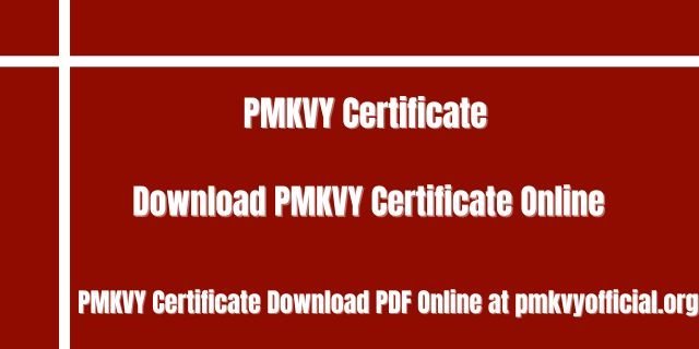 PMKVY Certificate 