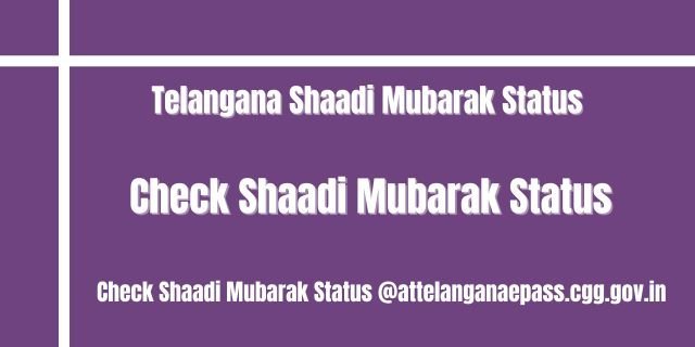 Telangana Shaadi Mubarak Status 