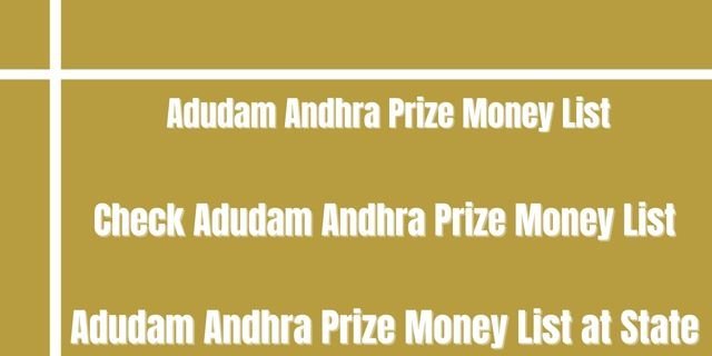 Adudam Andhra Prize Money List