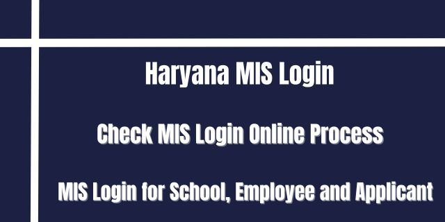 Haryana MIS Login