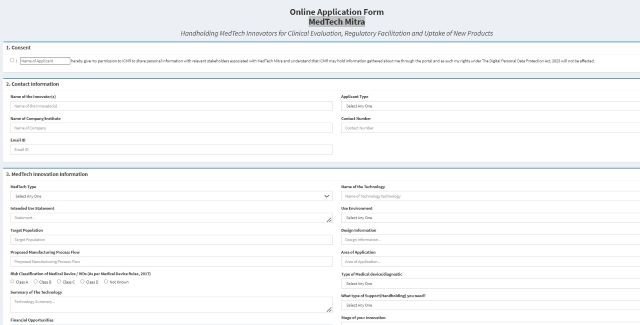 MedTech Mitra Application Form