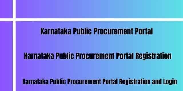 Karnataka Public Procurement Portal 