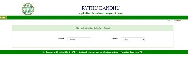  Cheque Distribution Venue Schedule