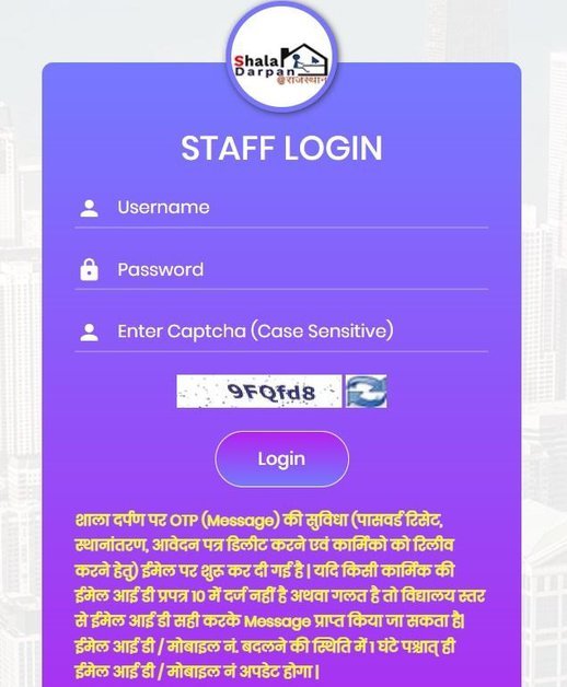 Staff Login