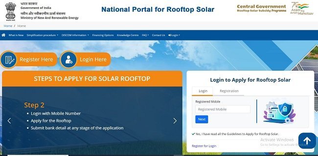 National Portal Of Solar roof top portal