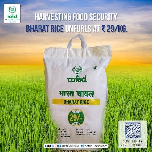 Bharat Rice Online Booking at 29 per kilo gram