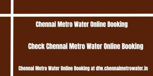 Chennai Metro Water Online Booking