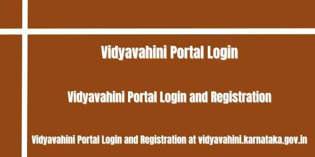 Vidyavahini Portal Login and Registration