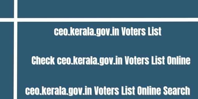 ceo.kerala.gov.in Voters List