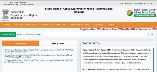 Swayam Exam Portal