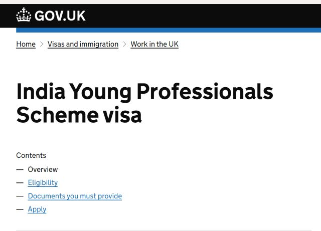 Youth Mobility Visa UK India Ballot 