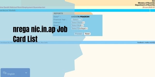 nrega nic.in.ap Job Card List