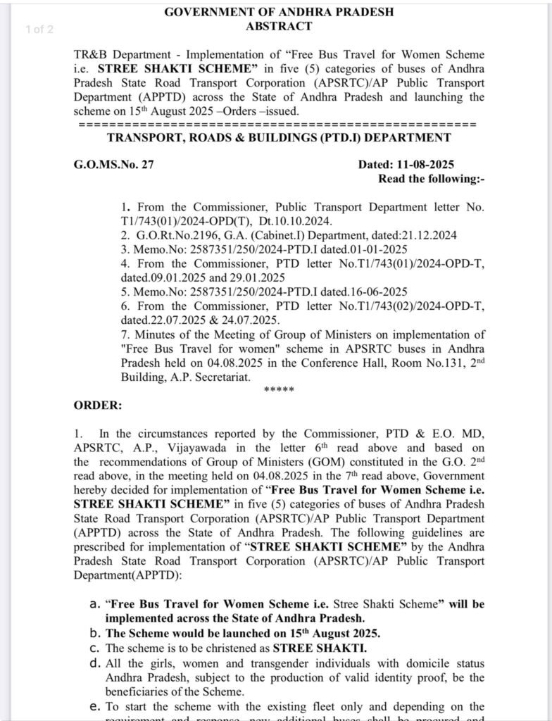 AP Free Bus Scheme Rules and Regulations 